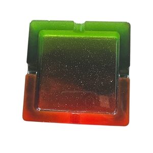 Green and Red Glittery Ashtray